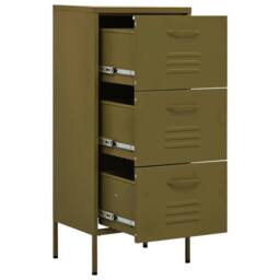 Berkfield Home Storage Cabinet Olive Green 42.5x35x101.5 cm Steel - thumbnail 6