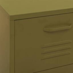 Berkfield Home Storage Cabinet Olive Green 42.5x35x101.5 cm Steel - thumbnail 8
