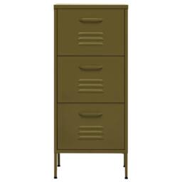 Berkfield Home Storage Cabinet Olive Green 42.5x35x101.5 cm Steel