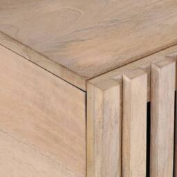 Berkfield Home Coffee Table White 80x51x40 cm Solid Wood Mango in Natural - Size: 80 x 51 x 40 cm - thumbnail 6