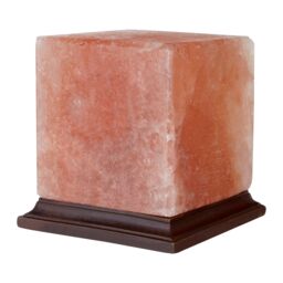 Orsina Nepal Box Salt Lamp, Square Himalayan Salt Chunks In Wooden Cage Frame, Emits Soft Amber Glow To Enhance in Orange - thumbnail 3