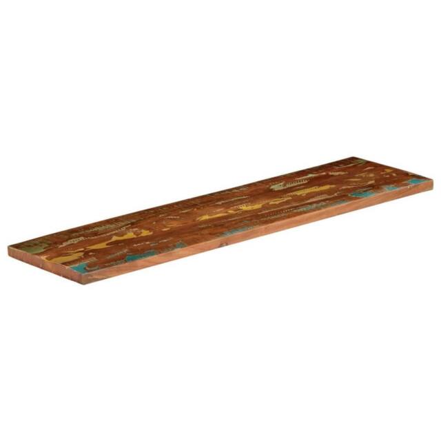Berkfield Home Table Top 110x20x3.8 cm Rectangular Solid Wood Reclaimed in Brown - image 1