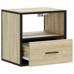 Berkfield Home Wall-mounted Bedside Cabinets 2 pcs Sonoma Oak 40x31x39.5 cm in Brown - thumbnail 9