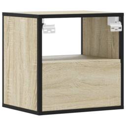 Berkfield Home Wall-mounted Bedside Cabinets 2 pcs Sonoma Oak 40x31x39.5 cm in Brown - thumbnail 8