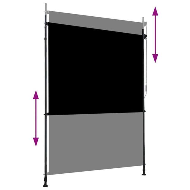 Berkfield Home Outdoor Roller Blind 150x270 cm Anthracite in Black - image 1