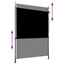 Berkfield Home Outdoor Roller Blind 150x270 cm Anthracite in Black