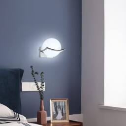 COMELY LED Wall Lights, Glass Ball Indoor Wall Sconces, E27, Bulb not Included in Silver - thumbnail 6