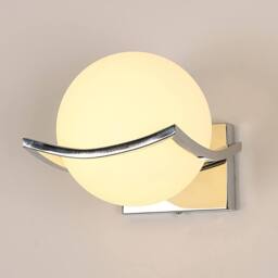 COMELY LED Wall Lights, Glass Ball Indoor Wall Sconces, E27, Bulb not Included in Silver - thumbnail 1