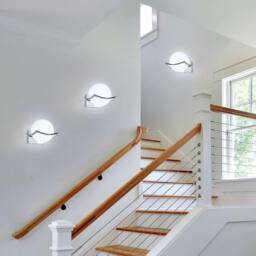 COMELY LED Wall Lights, Glass Ball Indoor Wall Sconces, E27, Bulb not Included in Silver - thumbnail 5