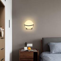 COMELY LED Wall Lights, Glass Ball Indoor Wall Sconces, E27, Bulb not Included in Silver - thumbnail 7