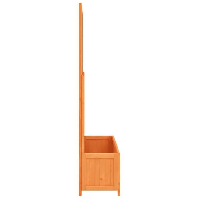 Berkfield Home Garden Trellis Planter Brown 70x30x135 cm Solid Firwood - Size: 70 x 30 x 135 cm - image 1