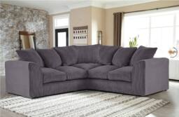 Furniture 786 Jumbo Cord Scatter Back 2c2 Corner Sofa in Grey