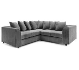 Furniture 786 Jumbo Cord Scatter Back 2c2 Corner Sofa in Grey - thumbnail 2