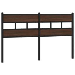 Berkfield Home Headboard Brown Oak 140 cm Steel & Engineered Wood - thumbnail 2