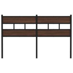 Berkfield Home Headboard Brown Oak 140 cm Steel & Engineered Wood - thumbnail 3