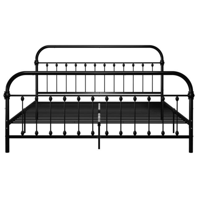 Berkfield Home Elegant Bed Frame Black Metal 180x200 cm Super King - image 1