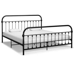 Berkfield Home Elegant Bed Frame Black Metal 180x200 cm Super King - thumbnail 2