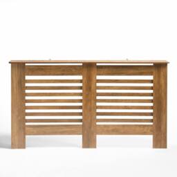 OHS Wood Effect Radiator Cover Sideboard Shelf in Walnut - Size: Small - thumbnail 4