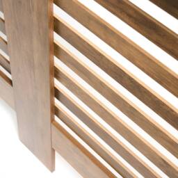OHS Wood Effect Radiator Cover Sideboard Shelf in Walnut - Size: Small - thumbnail 5