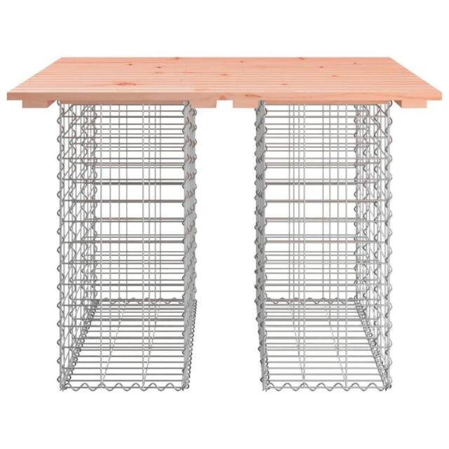 Berkfield Home Beautiful Garden Bench Gabion Design 100x102x72 cm Solid Wood Douglas in Brown - Size: 100 x 102 x 72 cm - image 1