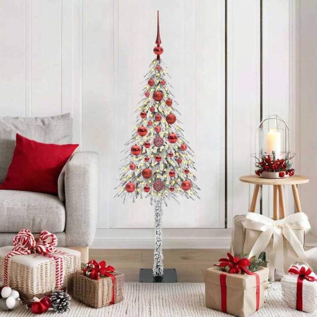 Berkfield Home Christmas Tree with 150 LEDs White 120 cm PE & Steel - image 1