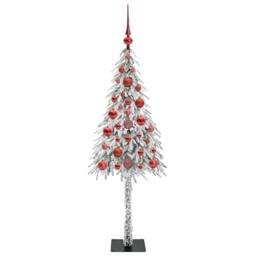 Berkfield Home Christmas Tree with 150 LEDs White 120 cm PE & Steel - thumbnail 4