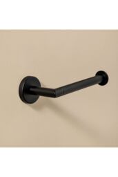 Cosmic Right Toilet Roll Holder, Matt Black, Hidden Fixings, Start Collection in Black - thumbnail 2