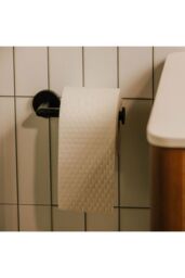 Cosmic Right Toilet Roll Holder, Matt Black, Hidden Fixings, Start Collection in Black - thumbnail 5