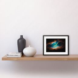 Artery8 Wall Art Print Hubble Space Astronomy Planetary Nebula NGC 2818 Red Green Blue Gas Cloud Glowing Outer Layers Open Star Cluster Artwork - thumbnail 2