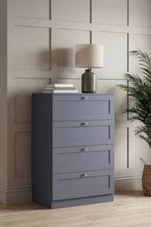 Home Discount Vida Designs Altino 4 Drawer Chest of Drawers Bedroom Furniture in Grey