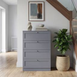 Home Discount Vida Designs Altino 4 Drawer Chest of Drawers Bedroom Furniture in Grey - thumbnail 9