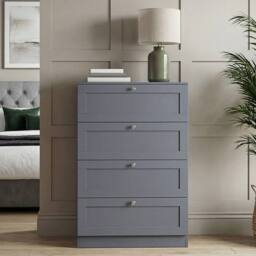 Home Discount Vida Designs Altino 4 Drawer Chest of Drawers Bedroom Furniture in Grey - thumbnail 6