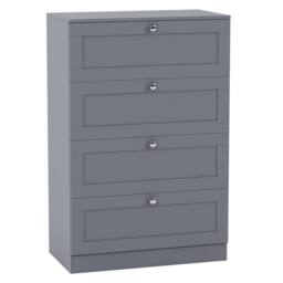 Home Discount Vida Designs Altino 4 Drawer Chest of Drawers Bedroom Furniture in Grey - thumbnail 7