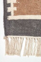 Homescapes Jaipur Handwoven Patterned Kilim Wool Hall Runner, 66 x 200 cm - Size: 66 cm x 200 cm - thumbnail 3