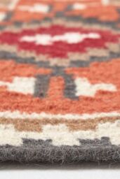 Homescapes Jaipur Handwoven Patterned Kilim Wool Hall Runner, 66 x 200 cm - Size: 66 cm x 200 cm - thumbnail 4