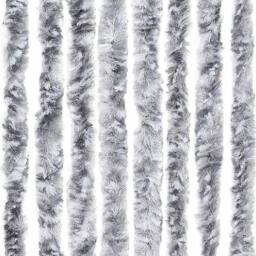Berkfield Home Insect Curtain White & Grey 118x220 cm Chenille - thumbnail 6