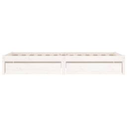 Berkfield Home Bed Frame with Drawers White 90x190 cm Single - thumbnail 4