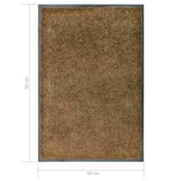 Berkfield Home Pliable Doormat Washable Brown 60x90 cm - thumbnail 6