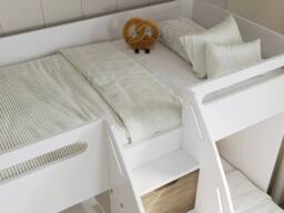 Flair Eddie Staircase Triple Bunk Bed with Storage in Brown - Size: Single - thumbnail 5