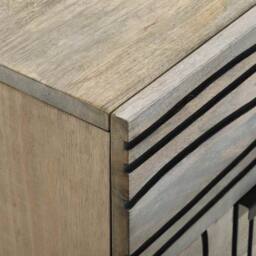 Berkfield Home Bedside Tables with Drawer White & Black 50 x 33 x 60 cm - thumbnail 6