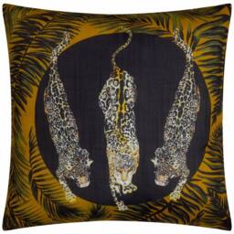 Paoletti Leopardis Trio Printed Outdoor Cushion in Gold - Size: 50 cm x 50 cm - thumbnail 2
