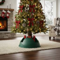 Pegdev Christmas Tree Stand for Real Trees up to 2.8m with 3 Metal Clasps in Green - thumbnail 3