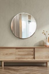 MirrorOutlet All Glass Bevelled Classic Design Round Mirror 70 x 70CM in Silver - Size: 1 Pack - thumbnail 3