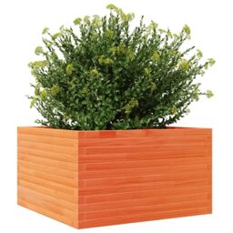 Berkfield Home Garden Planter Wax Brown 80x80x45.5 cm Solid Wood Pine - thumbnail 4