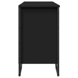 Berkfield Home Bathroom Sink Cabinet Black 91x35x60 cm Engineered Wood - Size: 91 x 35 x 60 cm - thumbnail 5
