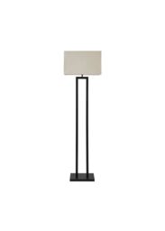 ValueLights Gloria Double Stem Metal Floor Lamp with Rectangular Lamp Shade & LED Bulb in Black - thumbnail 3