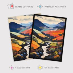 "Wee Blue Coo Wall Art Print Brecon Beacons Beauty Wales Autumnal Living Room - Size: W24"" x H32""" - thumbnail 2