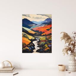 "Wee Blue Coo Wall Art Print Brecon Beacons Beauty Wales Autumnal Living Room - Size: W24"" x H32""" - thumbnail 4