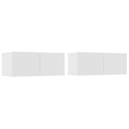Berkfield Home Classic 4 Piece TV Cabinet Set White Engineered Wood - thumbnail 5