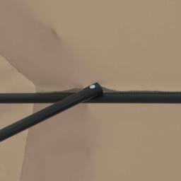 Berkfield Home Modern Garden Parasol √∏395x245 cm Taupe - Size: 395x245 cm - thumbnail 6